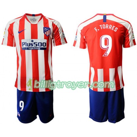 Billige Fotballdrakter Atlético Madrid F.Torres 9 Barn Hjemmedraktsett 2019/20 Kortermet